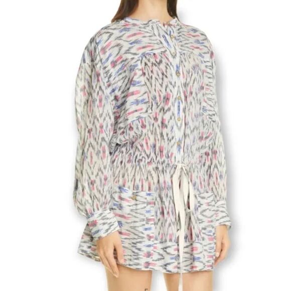 Isabel Etoile Marant Lehana Ikat Ecru Romper NWT Size 36 - Picture 1 of 10